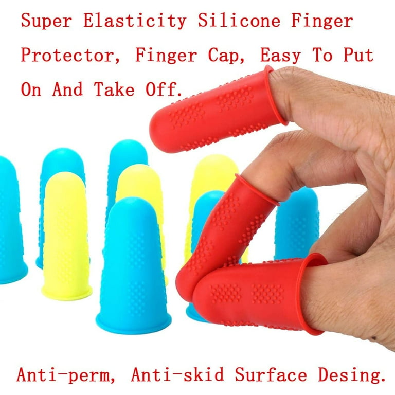 Promifun Blue Silicone Finger Protectors, Hot Glue Gun Finger Gloves, 15  Pcs of Finger Guards, for Sewing, Adhesives, Wax, Finger Caps in 3 Sizes