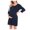 Navy, variant on gakvbuo Maternity Dress For Women Plus Size Summer Baby Shower Pregnancy Dresses For Photoshoot Maternity Clothing Women's Pregnant Casual Sexy Fashion 3/4 Sleeves Breast-feeding Button Dress