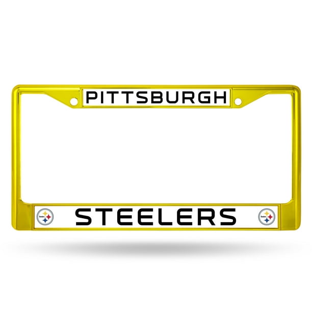 Cadre Chromé de Couleur Jaune des Steelers de Pittsburgh