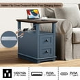 thumbnail image 4 of Redayfur Modern Side Table with 2 Drawers Bedroom Nightstand End Table with Storage for Living Room and Home Office, 4 of 8