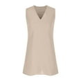 thumbnail image 4 of Women's Linen Dress, Sleeveless V Neck Midi Dress, Casual Summer Dress for Women, 4 of 5
