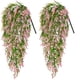 thumbnail image 1 of Xiao Hua 2 piezas de flores colgantes artificiales, guirnaldas de flores de vid simuladas, flores de seda simuladas para decoración de patios interiores y exteriores, paredes y cercas, color rosa, 1 of 5