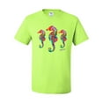 thumbnail image 2 of Colorful Rainbow Seahorses Animal Lover Men's Graphic T-Shirt, Safety Green, 4XL, 2 of 3