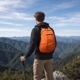 thumbnail image 4 of Unique Bargains 1 Set Packable Backpack Durable Hiking Backpack Orange, 4 of 5