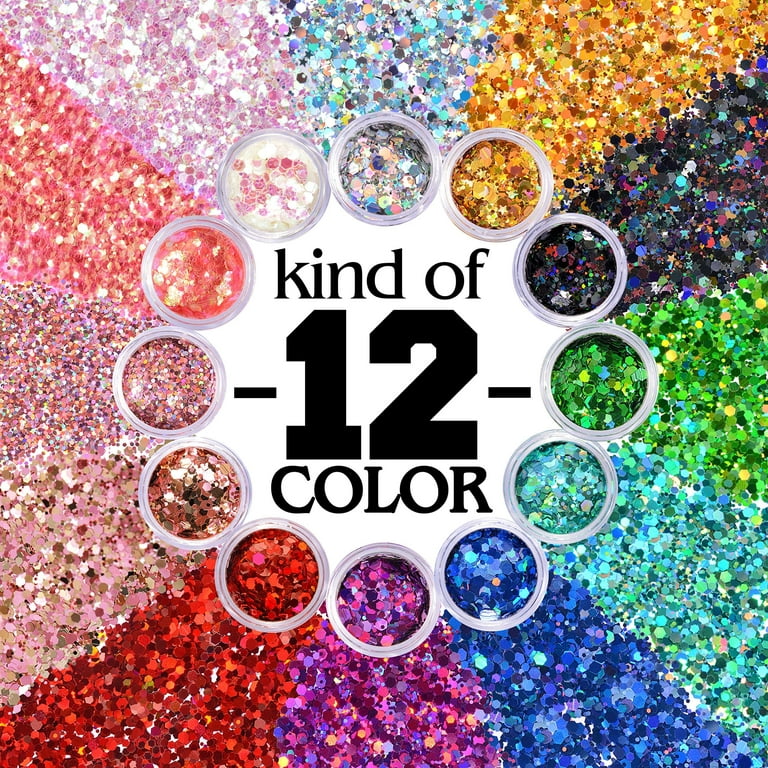 12 Color Glitter Pack
