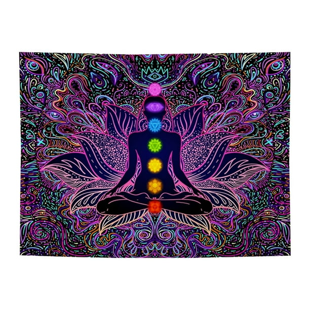 Seven Chakra Tapestry Boho Mandala Spiritual Tapestry Yoga Meditation Wall Hanging Studio Room Art Home Decor Gifts For Bedroom Partition Door Curtains Balcony Tulle Walmart