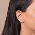thumbnail image 2 of Small Tube Hoop Earrings - 14k Yellow Gold, 2 of 5