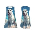 thumbnail image 7 of KLL Starry Sky Cloud Bulldog Pattern Womens Summer Dresses 2025,Loose Round Neck Sleeveless Sundresses Tank Dresses with Pockets, 7 of 7