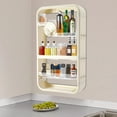 thumbnail image 3 of Storage Rack 4-Tier Storage Rack Wall Mounted Storage Rack Makeup Organizer, 3 of 14