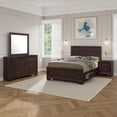 thumbnail image 6 of Bello 4pc Queen Size Bedroom Set- Underbed Drawers- Dark Cocoa Brown, 6 of 6