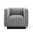 thumbnail image 6 of Modway Conjure Tufted Armchair Upholstered Fabric Set of 2 in Light Gray, 6 of 8