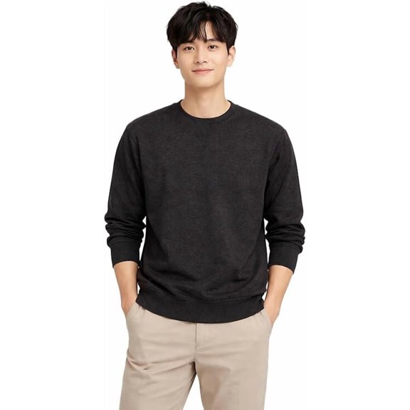 Milltex 8 oz Midweight Crewneck Fleece Sweatshirt Unisex CVC Blend, Soft Cotton Polyester Pullover, Decorator Ready Blank for Printing, Casual Long Sleeve Sweatshirt for Men and Women-Charcoal Htr