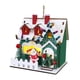 thumbnail image 3 of Adorno navideño de casa de madera para colgar, decoración de edificios, escena, juguete para niños en miniatura techo de nieve, 3 of 9