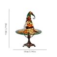 thumbnail image 3 of Halloween Decor Witch Hat Lamp, LED Halloween Night Light, Halloween Decorations Indoor, Witchy Decor for Shelf Mantel Table, Gothic Home Decoration, 3 of 11