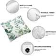 thumbnail image 4 of Awypu Throw Pillow Covers Green Leaf Watercolor Eucalyptus Branches Floral with Plant Objects on White Natural Greenery Twig Decor Cushion Case Square Pillowcase,2 Pcs, 4 of 6