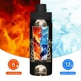 thumbnail image 5 of Yiaed Cyber Skeleton With Tattoos Print Sports Insulated Kettle Bottle Reusable Stainless Steel Insulated Cup, Outdoor Portable Casual Stainless Steel Insulation Cup, 5 of 7