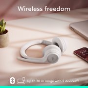 Logitech Zone 300 Over-Ear Wireless Headset with Noise Canceling Microphone, Off-White