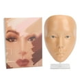 thumbnail image 2 of Makeup Practice Face, Safe Silicone Reusable 5D Makeup Mannequin Face, Full Face prosthetic Makeup Practice Board with Plastic Stand for Self Taught or Professional Makeup Artist, 2 of 7