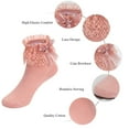 thumbnail image 4 of 6 Pairs Girls Lace Socks Little Toddler Kids Cute Bowknot Ruffle Socks (3-12 Months), 4 of 7