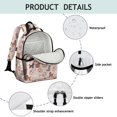 thumbnail image 4 of Poodle and Flowers Pink Pattern Backpack for School, Cute School Bag with Adjustable Shoulder Straps and Padded Back, 15.25"x11.5"x5.25", 4 of 5