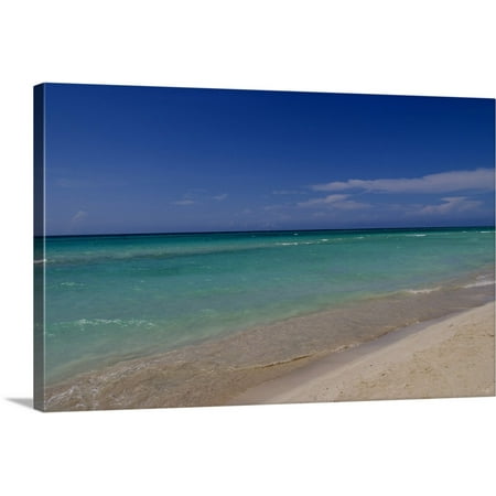 Great BIG Canvas | Bill Bachmann Premium Thick-Wrap Canvas entitled Beautiful blue water and beaches of Cuba's best beach, called