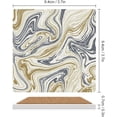 thumbnail image 4 of GZHJMY Printed Square Marble Ink Texture Ceramic Coasters with Cork-Backed for Coffee Drink Cup Mat Absorbent Stone Coaster Set of 6, 4 of 4