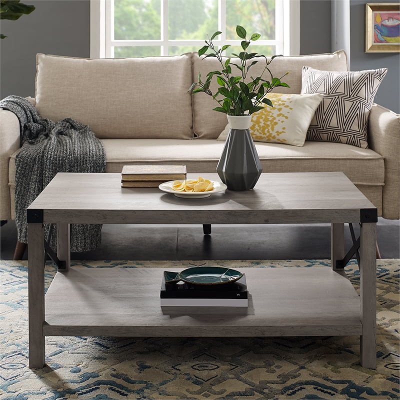 Washed gray coffee table discount
