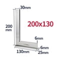 thumbnail image 1 of 90 Degree Flat Edge Square Ruler Carpentry Square Woodworking Tools Metal Angle Measuring Tool Multi Try Square Gauge Set-Square ,Easy to Use, 1 of 7