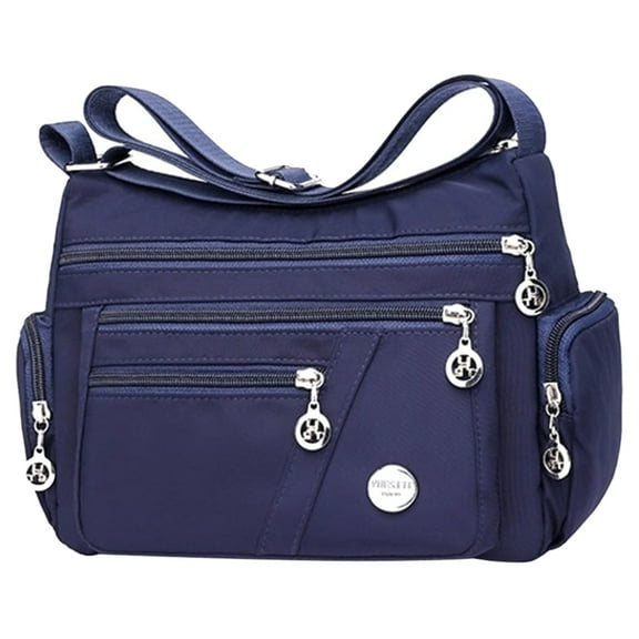 GRNSHTS Women's Waterproof Nylon Shoulder Bag, Blue