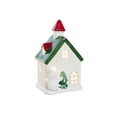 thumbnail image 2 of Christmas Table Decor Light Up Ceramic Snowman Christmas House Indoor Holiday Ornament for Home Living Room Bedroom Display, 2 of 3
