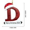 thumbnail image 3 of PEIBang Christmas Initial Ornament,26 Letter Ornaments Christmas Tree Decorations,2D Acrylic Hanging Pendant for Indoor Outdoor Christmas Decorations, 3 of 6
