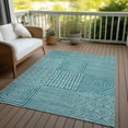 thumbnail image 6 of Addison Rugs Chantille Indoor/Outdoor Transitional Geometric Teal Washable Rectangle Rug, 8' x 10', 6 of 6