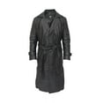 thumbnail image 6 of Mens Long Leather Trench Overcoat-Fleetwood in Black, 6 of 11