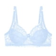 thumbnail image 3 of Xdegoge Women's Lace Deep V Neck Bra Underwire Support Sheer Floral Design Adjustable Straps Scalloped Edges for Feminine Elegance, 3 of 4