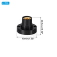 thumbnail image 2 of Uxcell E14 Bulb Socket, 4pcs Round Screw Base Lamp Holder Light Replacement Bases for Halogen CFL Light Bulb, Black, 2 of 5