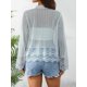 thumbnail image 4 of Txlixc - Blusa floral de encaje frontal abierto de manga larga para mujer primavera verano Txlixc  Moda, 4 of 5