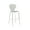 Smoke, variant on LeisureMod Oyster Mid-Century Modern Acrylic Barstool with Steel Frame in Chrome Finish for Kitchen and Dining Room, Clear
