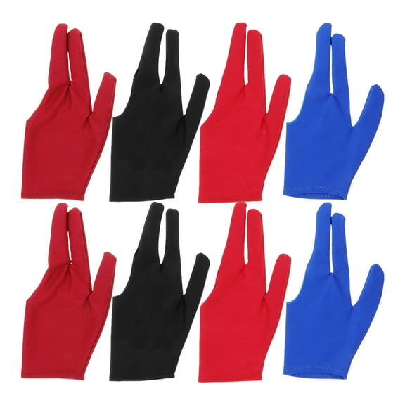 Zehuanyu 8pcs Yoyo Glove Set Three-finger Gloves For Yoyo Tricks Comfortable And Anti-slip Yoyo Balls Gloves Billiard Glove Professional Billiard Glove