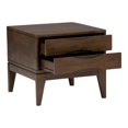 thumbnail image 3 of SIMPLIHOME Harper Table d'Appoint Carrée en Bois Franc Massif de 22 Pouces de Large Style Milieu du Siècle Moderne en Noyer Brun avec Rangement, 2 Tiroirs, pour le Salon et la Chambre, 3 of 6