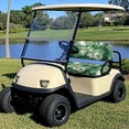 thumbnail image 2 of HUIACONG Green Tie Dye Golf Cart Seat Covers 2 Pack, Comfortable All Weather Golf Cart Seat Towel Blanket for Club Car Precedent DS, 2 of 7