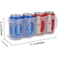 thumbnail image 4 of Paquete de 2 organizadores portátiles de latas de refresco para estante de refrigerador, soporte para latas de cerveza, estante deslizante de almacenamiento para nevera, plástico transparente, 4 of 5