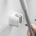 thumbnail image 3 of 1 Uds. Soporte para escoba montado en la pared-soporte para fregona/soporte para escoba de pared, organizador de suministros de limpieza autoadhesivo resistente para, 3 of 5