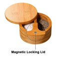 thumbnail image 3 of Premium Bamboo Salt Container,salt Cellar With Magnetic Swivel Lid, 3 of 5