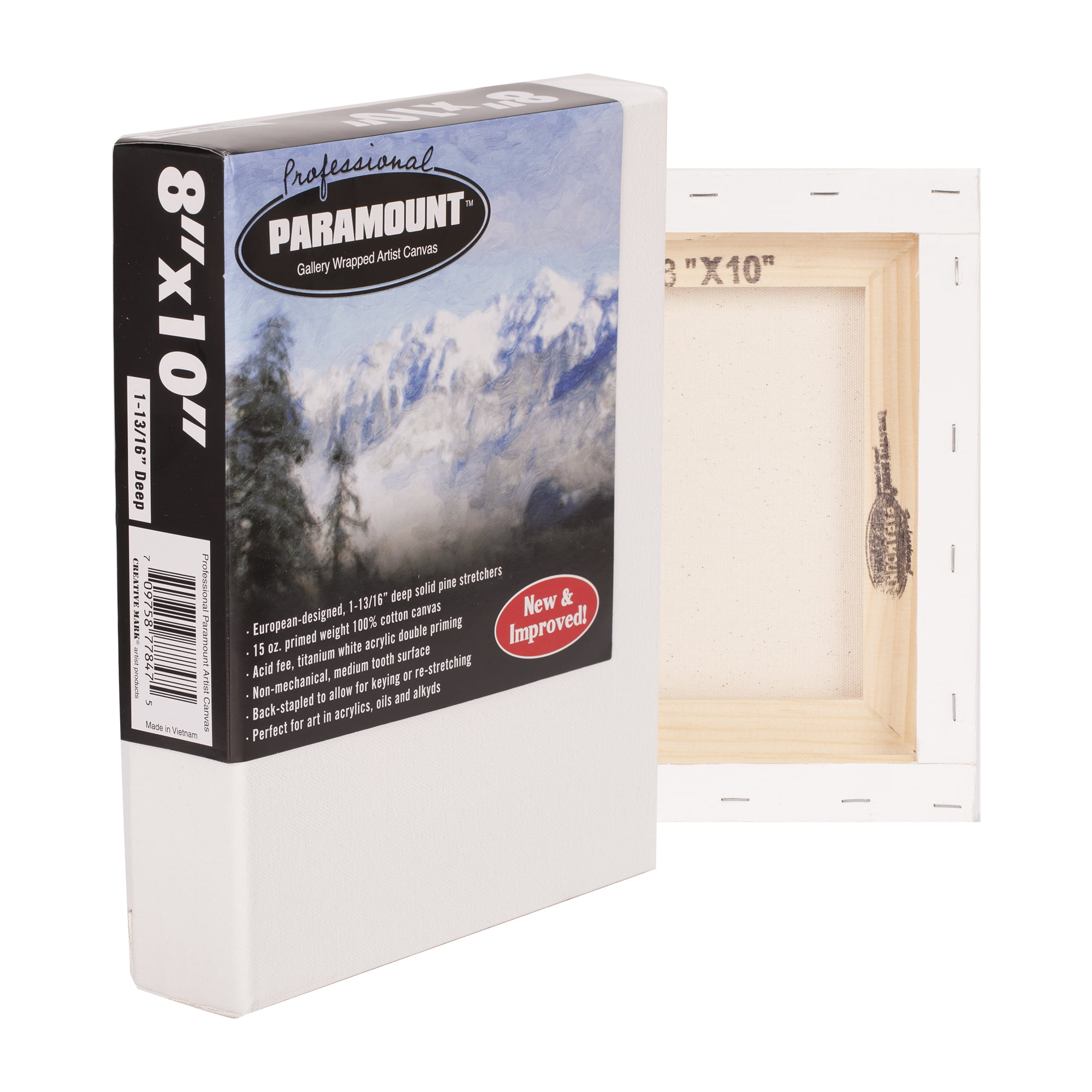 Paramount Professional 1-13/16 Deep Gallery Wrap Canvas - Professional  Cotton Canvas for Acrylics, Painting, Oils, Artists, & More! - [Box of 3 