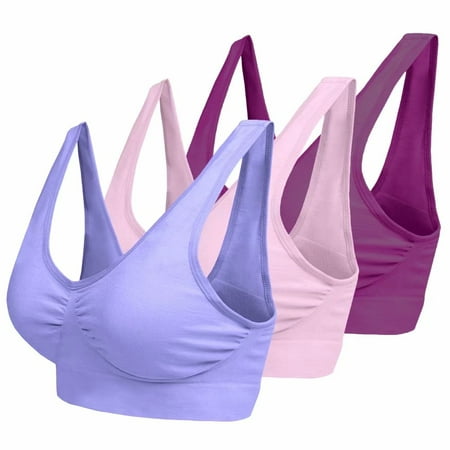 Noroomaknet Womens Nursing Bra 3 Pack,Pregnant Maternity Bra For Breastfeeding With Detachable Chest Padding,Wireless