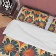 thumbnail image 2 of Juego de Cama Floral Rústico Retro, Funda Nórdica Vintage Verano, Boho Naranja Marrón, 2 of 6