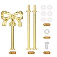 thumbnail image 4 of Uxcell 2 Sets Cake Tray Stand Handle Plate Hardware Fitting, 3-Tiers Bow-Knot Gold, 4 of 7