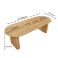 thumbnail image 2 of Expandable Round Oak MDF Tabletop - Versatile Dining Table for Home Kitchen & Dining Room, 2 of 9