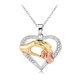 thumbnail image 1 of Galvanoplastia De La Mano Amor Corazón Collar De Corazón Moda, 1 of 4