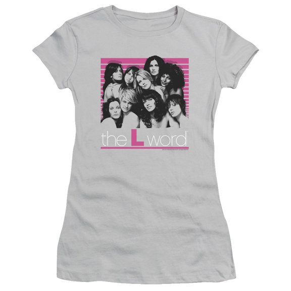 The L Word Cast Junior Women's T-Shirt Sheer Silver